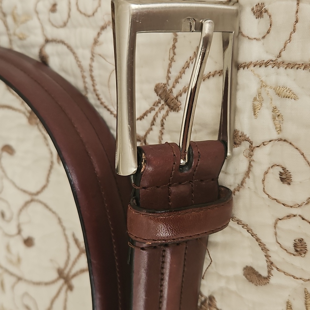 Genuine Leather Vintage Men's Brown Belt Size 36 - Picture 3 of 13